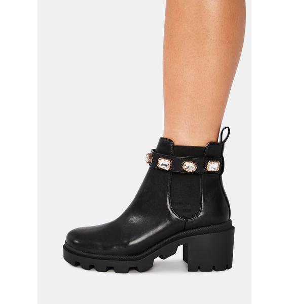steve madden black amulet booties