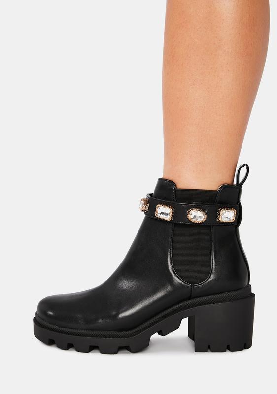 Steve Madden Black Amulet Booties Dolls Kill