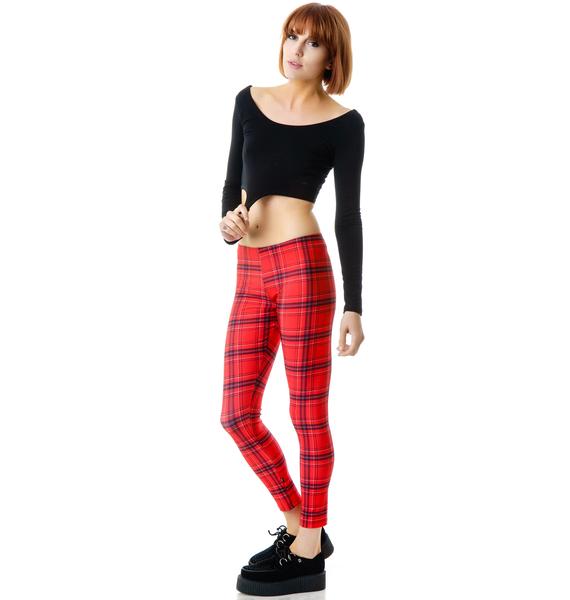 zara plaid leggings