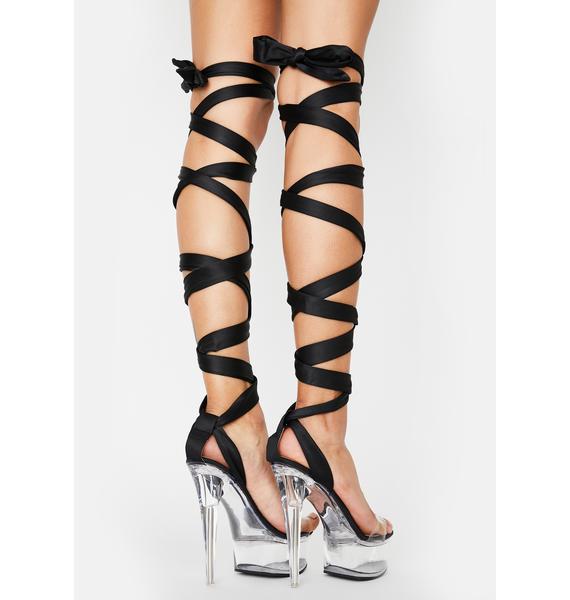 wrap platform heels