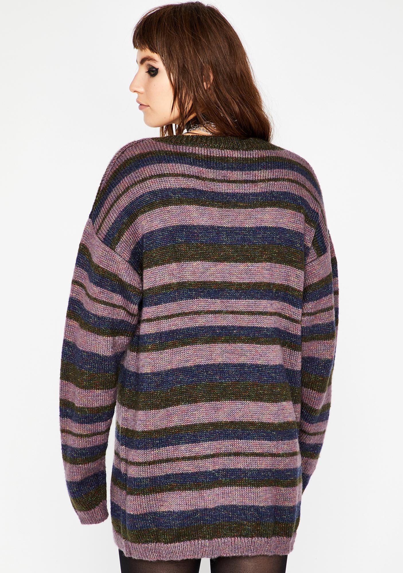 Current Mood Oversize Mohair Stripe Sweater | Dolls Kill