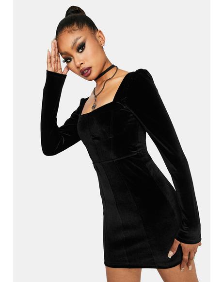 angelyn burnout velvet dress