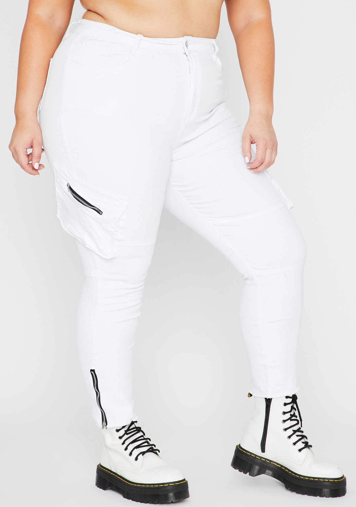 plus size skinny cargo pants