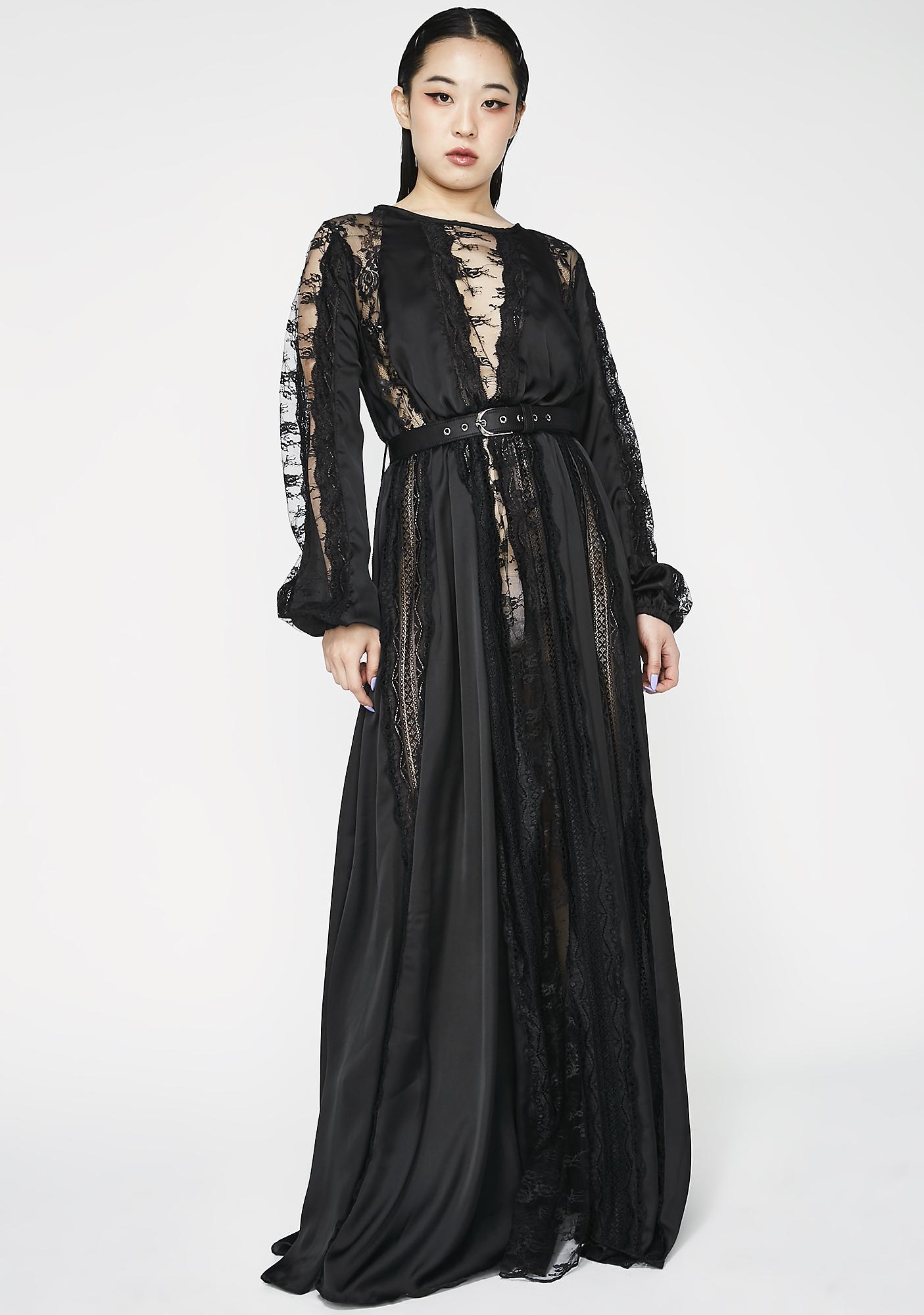 black gothic maxi dress