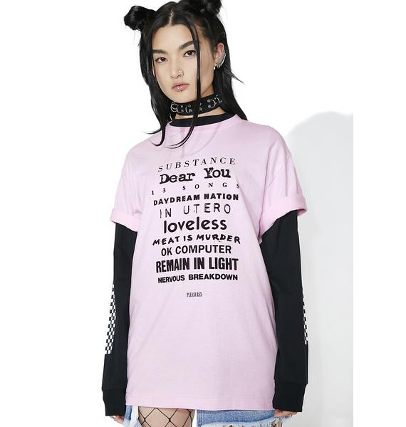 pleasures tee size chart