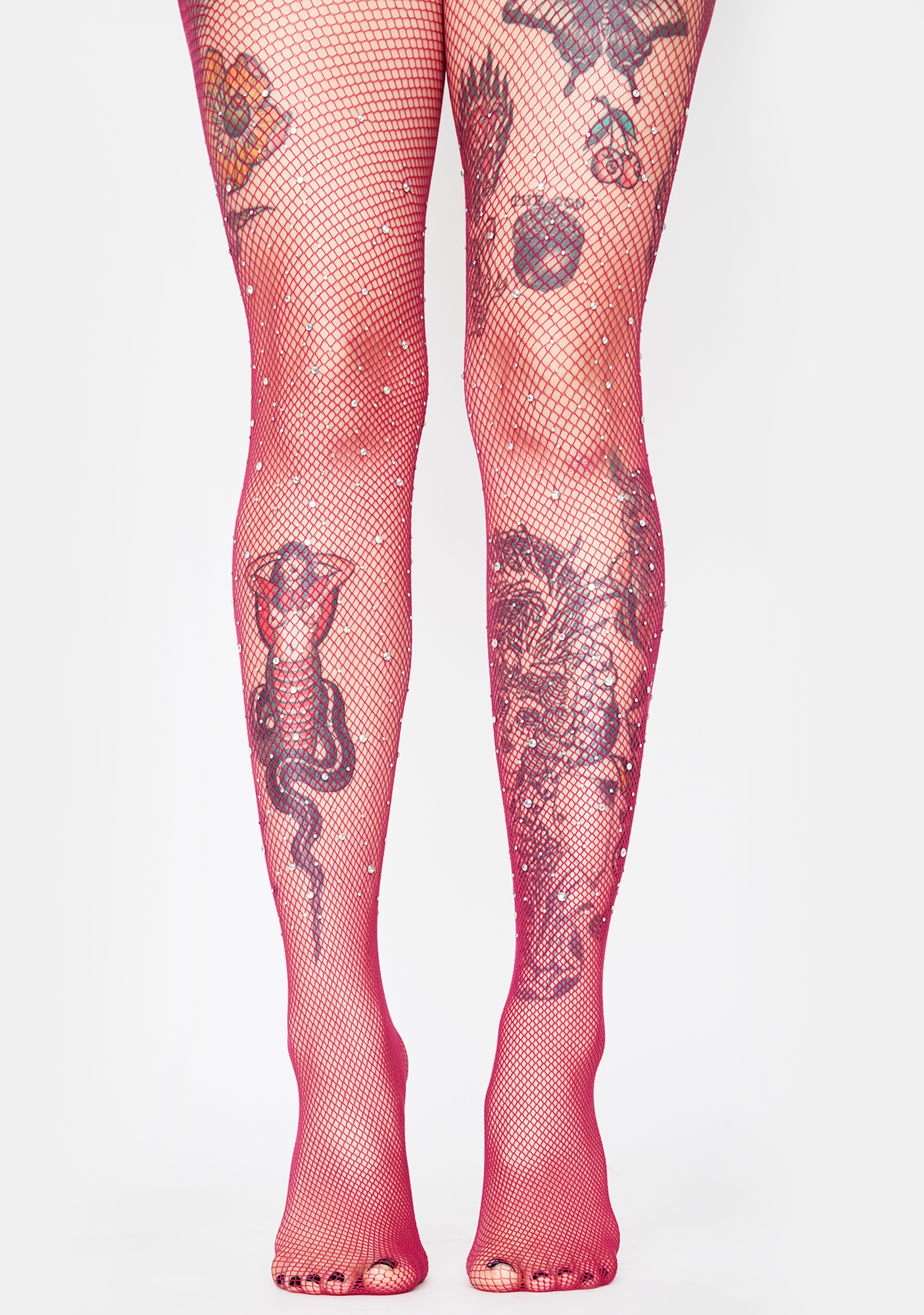 studded fishnet tights