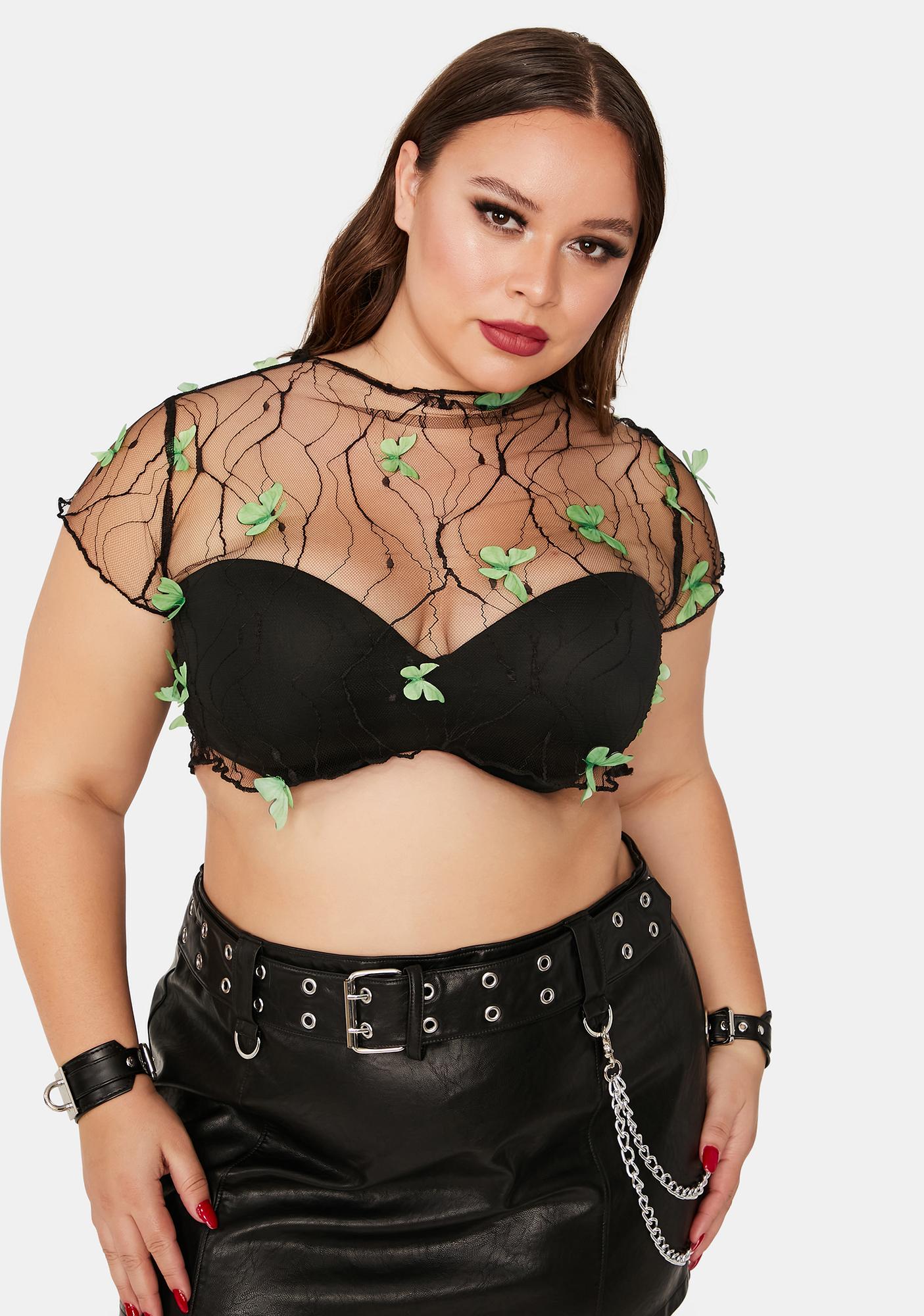 sheer butterfly top