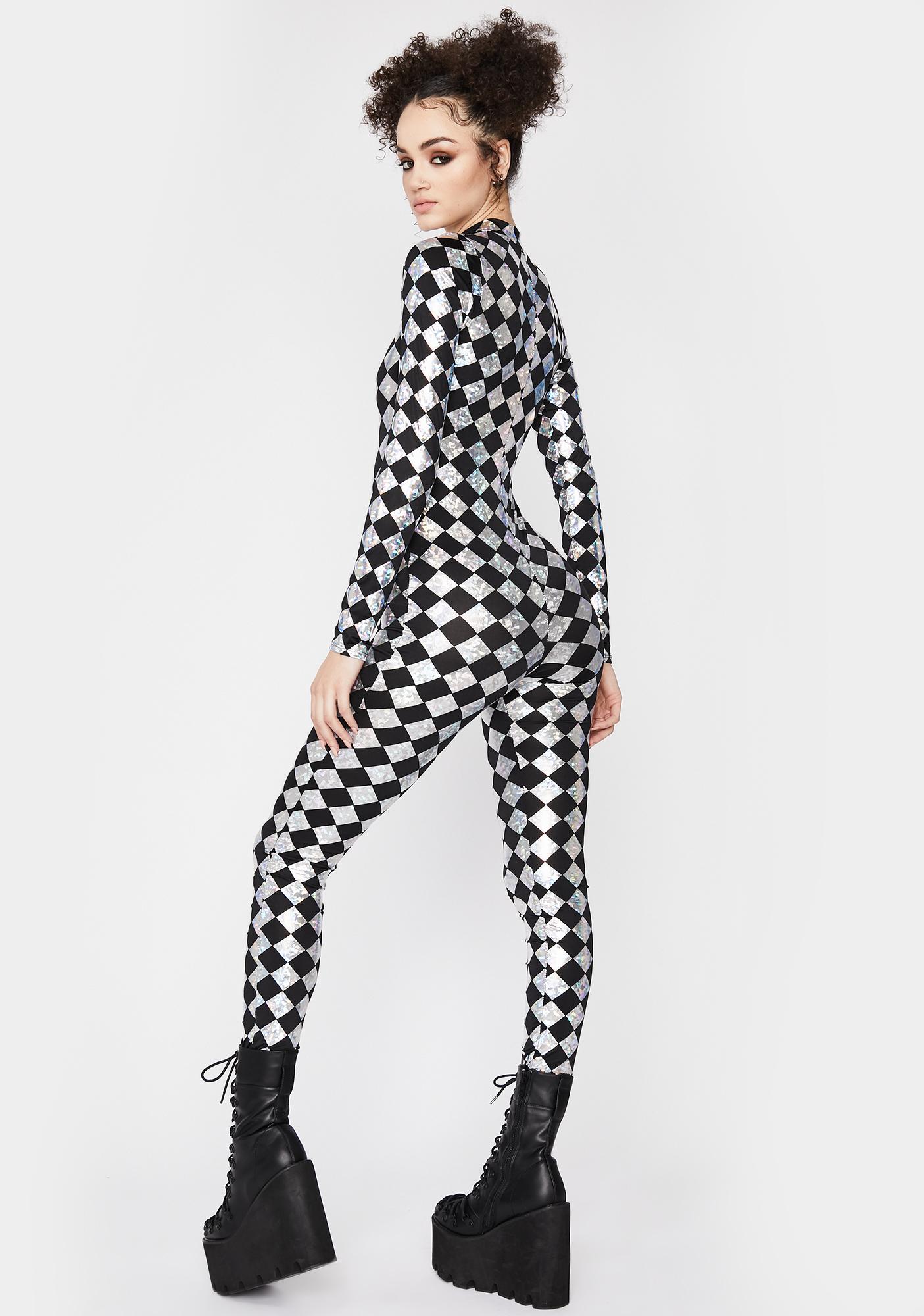 yellow checkered jumpsuit