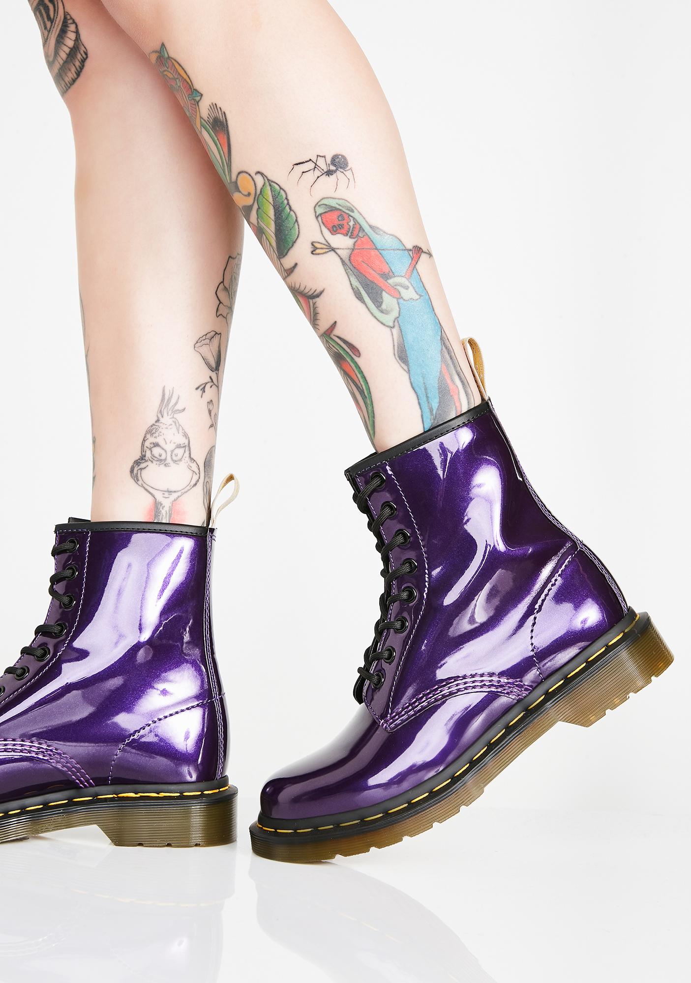 dr martens purple vegan boots