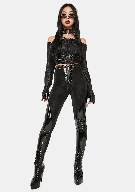 Devil Fashion Viper PVC Skinny Pants | Dolls Kill