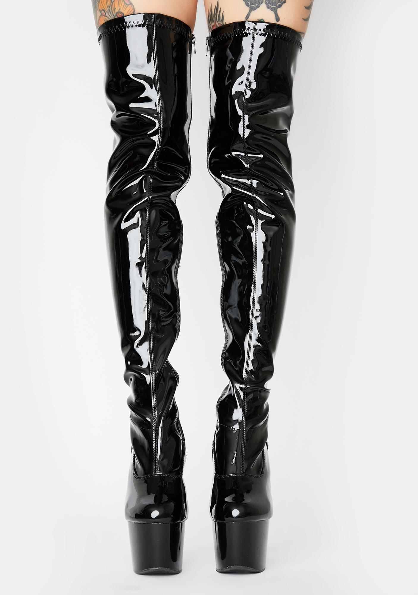 pleaser adore thigh high boots