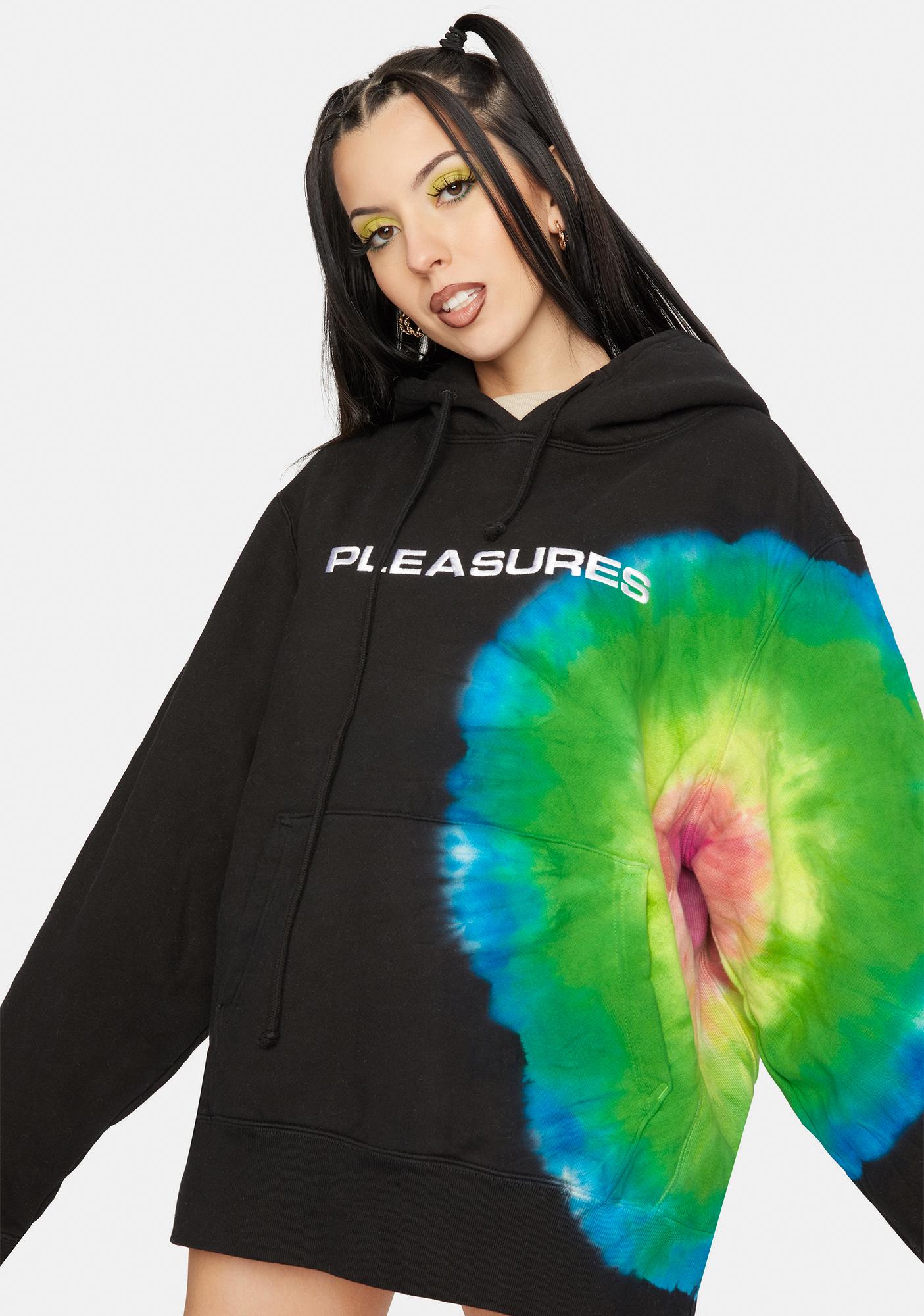 Pleasures tie dye hoodie Clearance