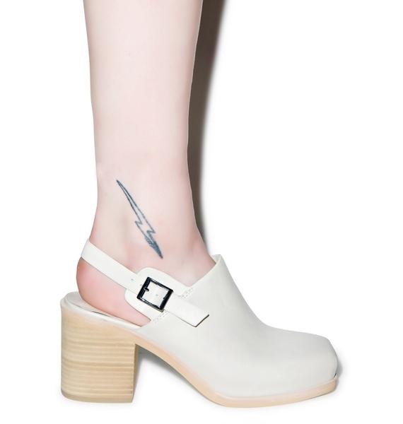 intentionally blank honcho slingback heeled clogs