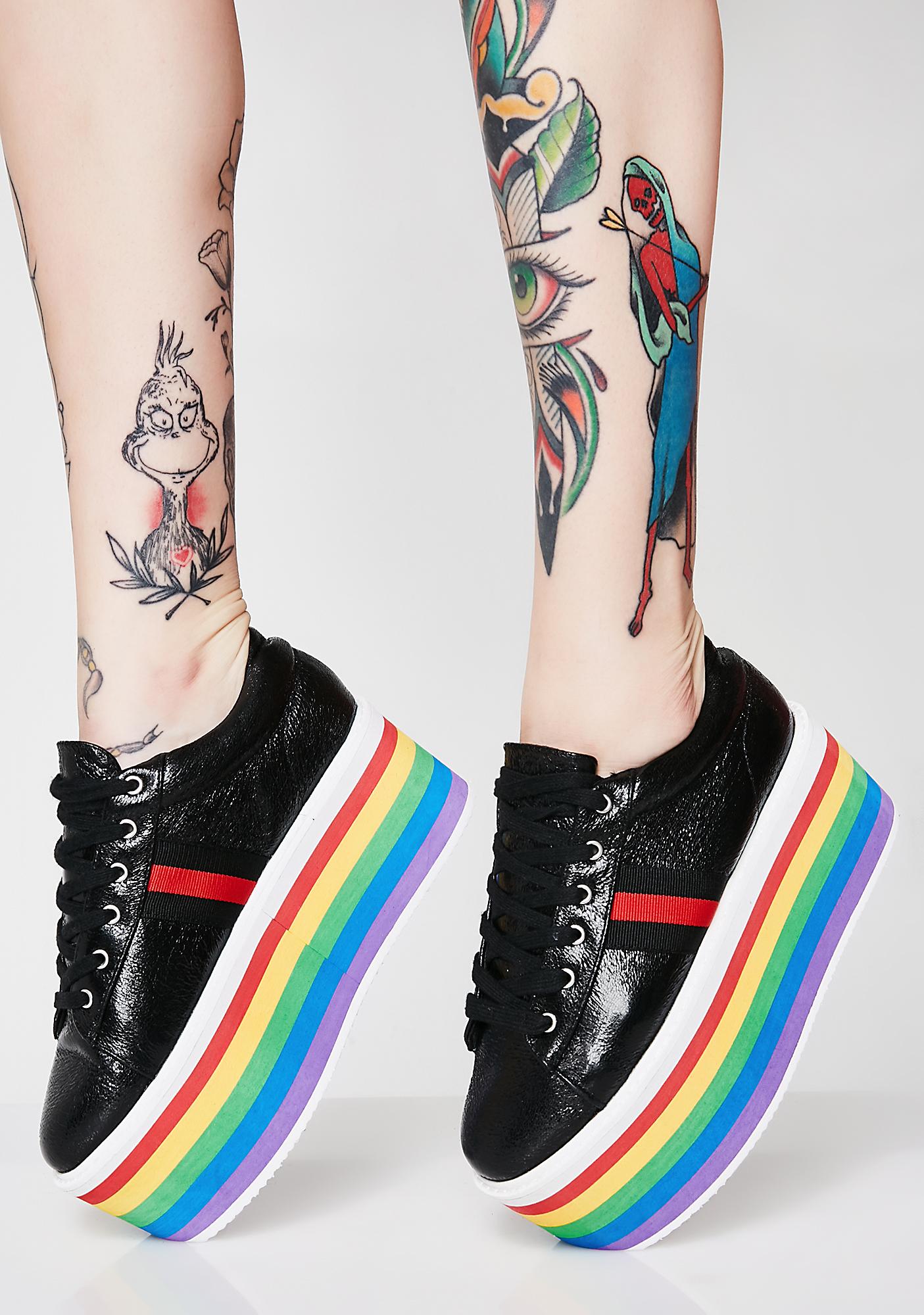 Rainbow Platform Sneakers Dolls Kill