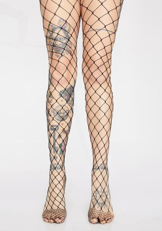 extra large fishnet tights