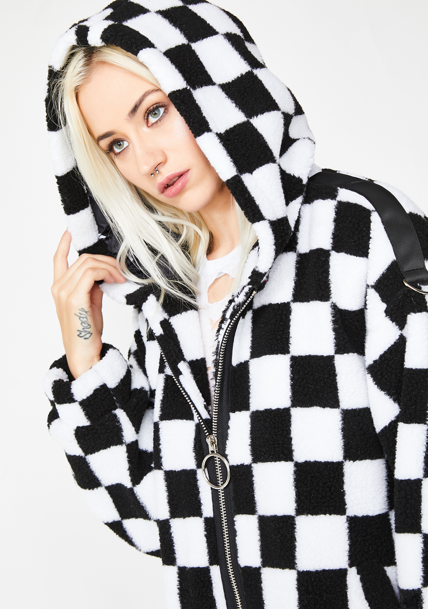 check on it faux shearling jacket