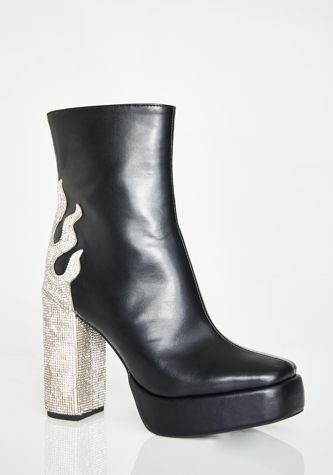 bling black boots