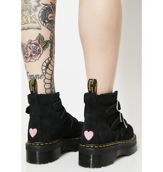 doc martens heart buckle boots