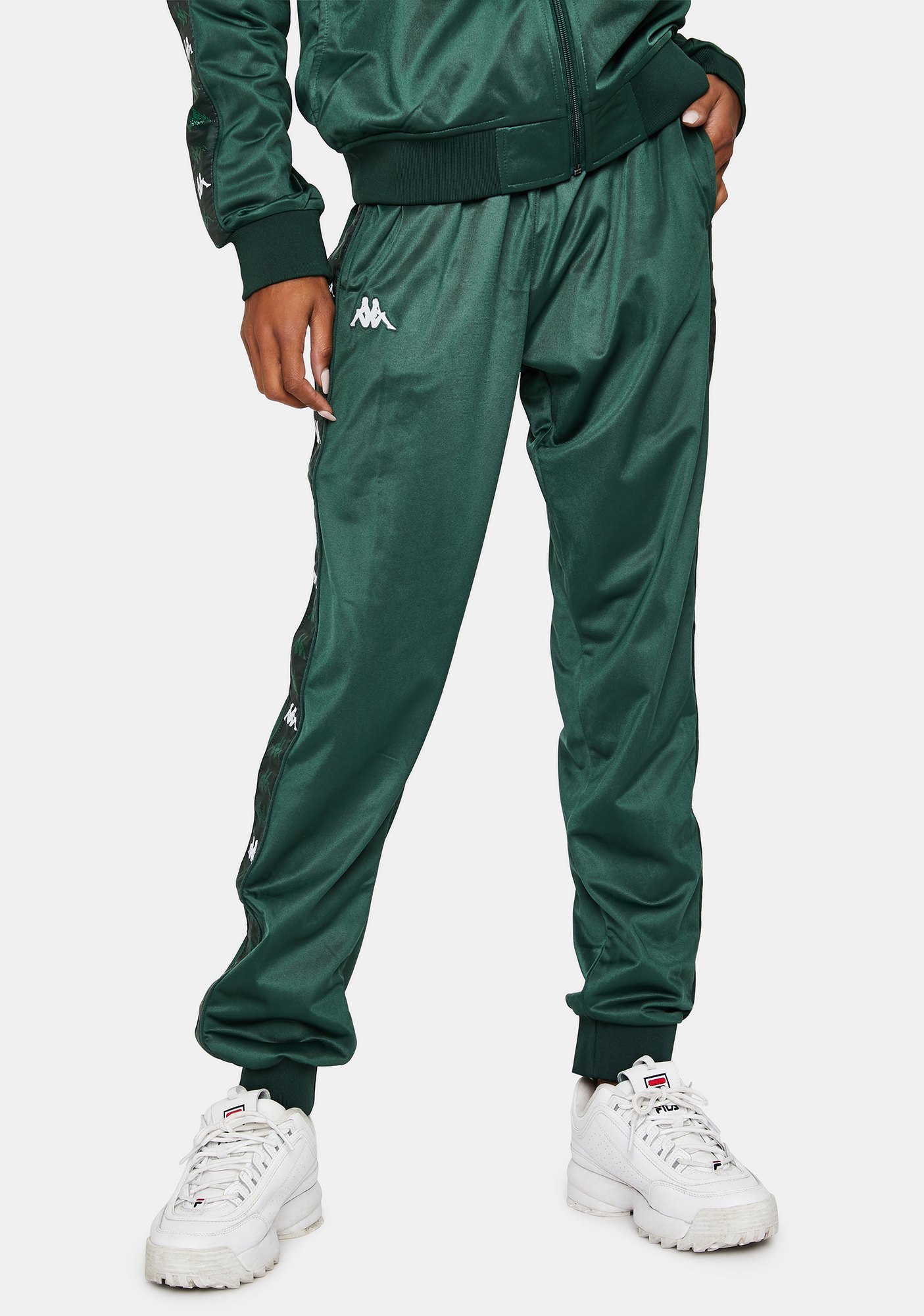 green kappa joggers