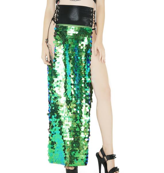 The Lyte Couture Gypsy Mermaid Panel Maxi Skirt | Dolls Kill