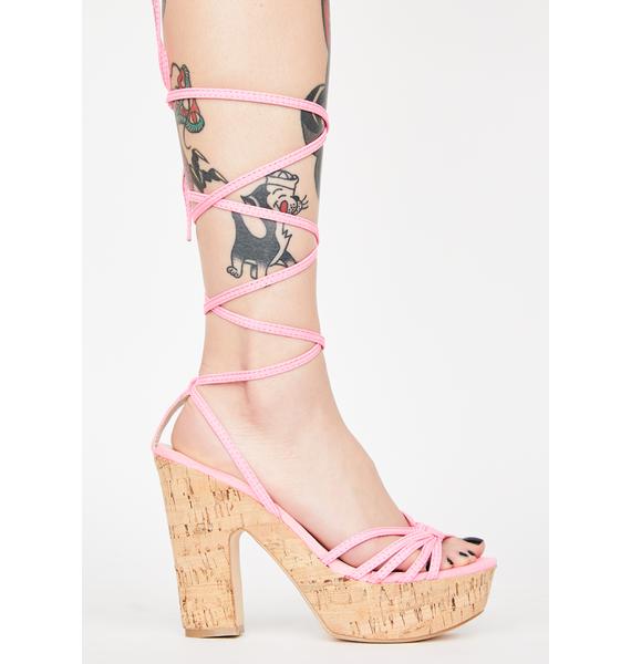 platform wrap up heels