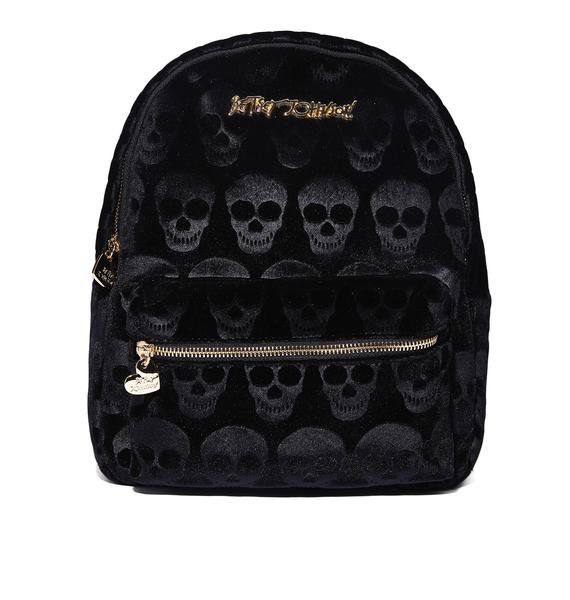 purple skull backpack