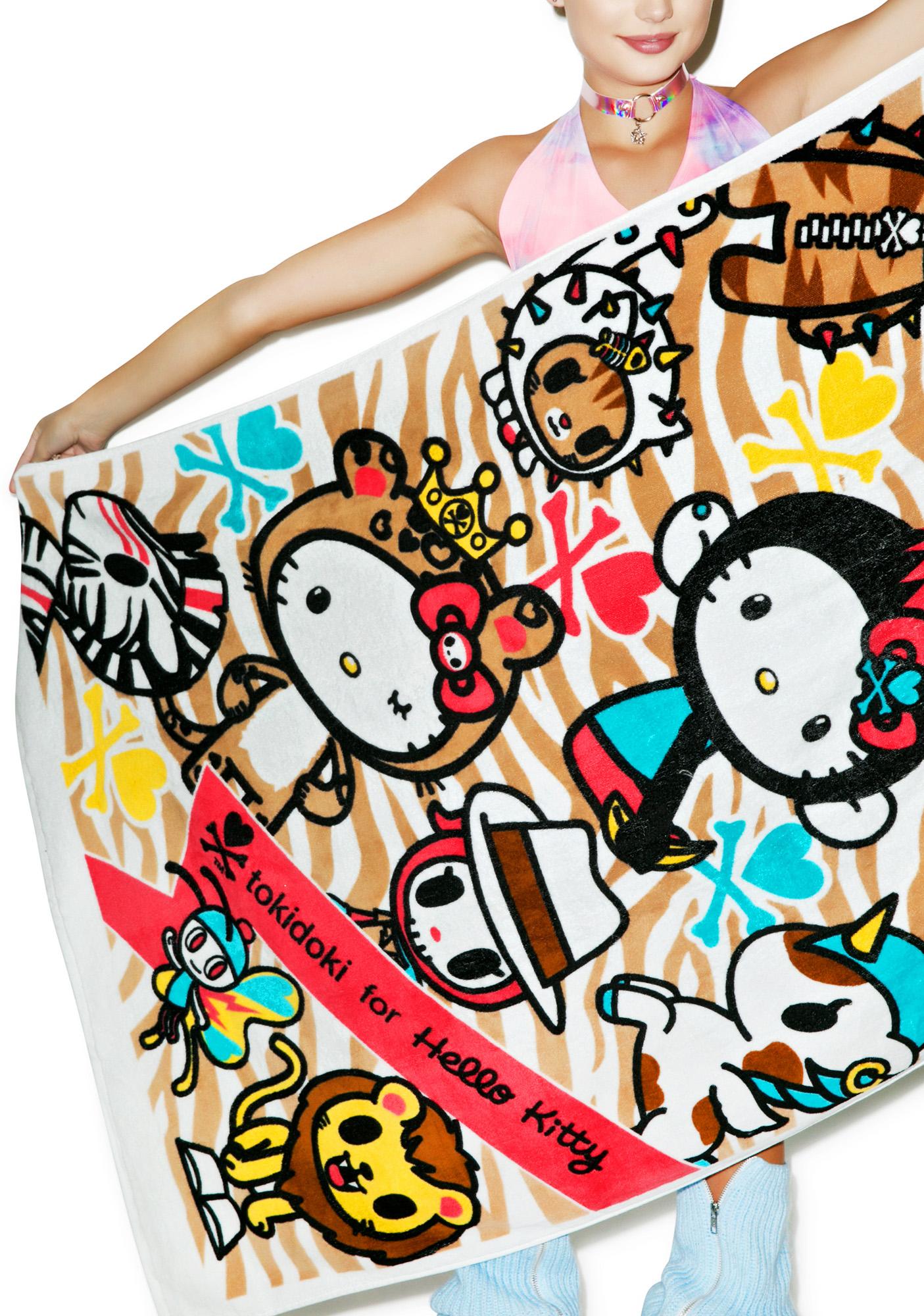 Sanrio Tokidoki X Hello Kitty Summer Safari Beach Towel | Dolls Kill
