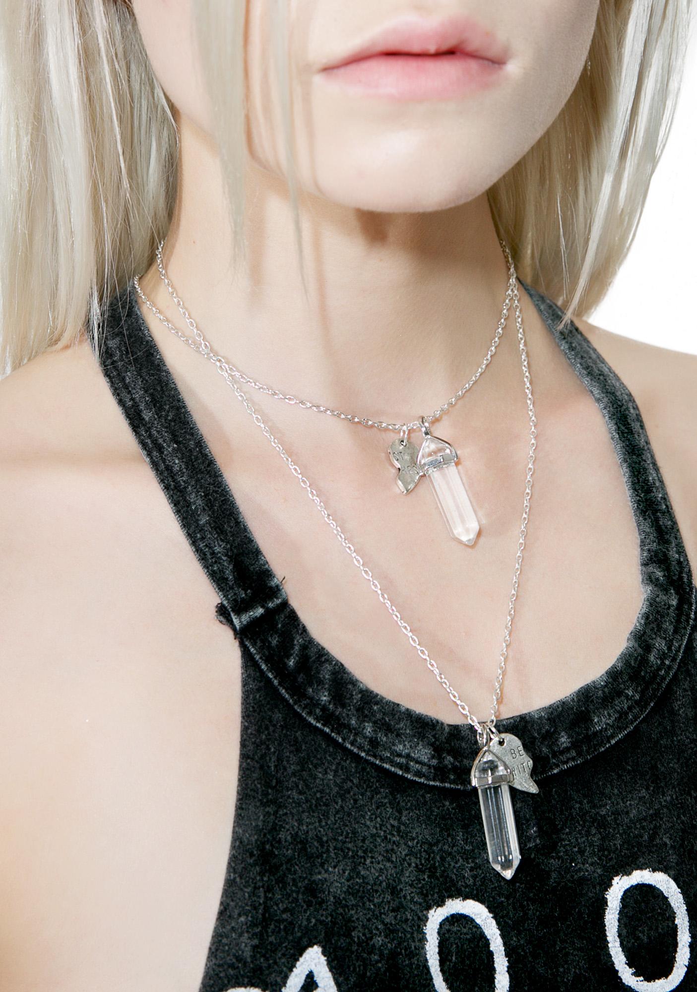 Crystal Connection Necklace Set Dolls Kill