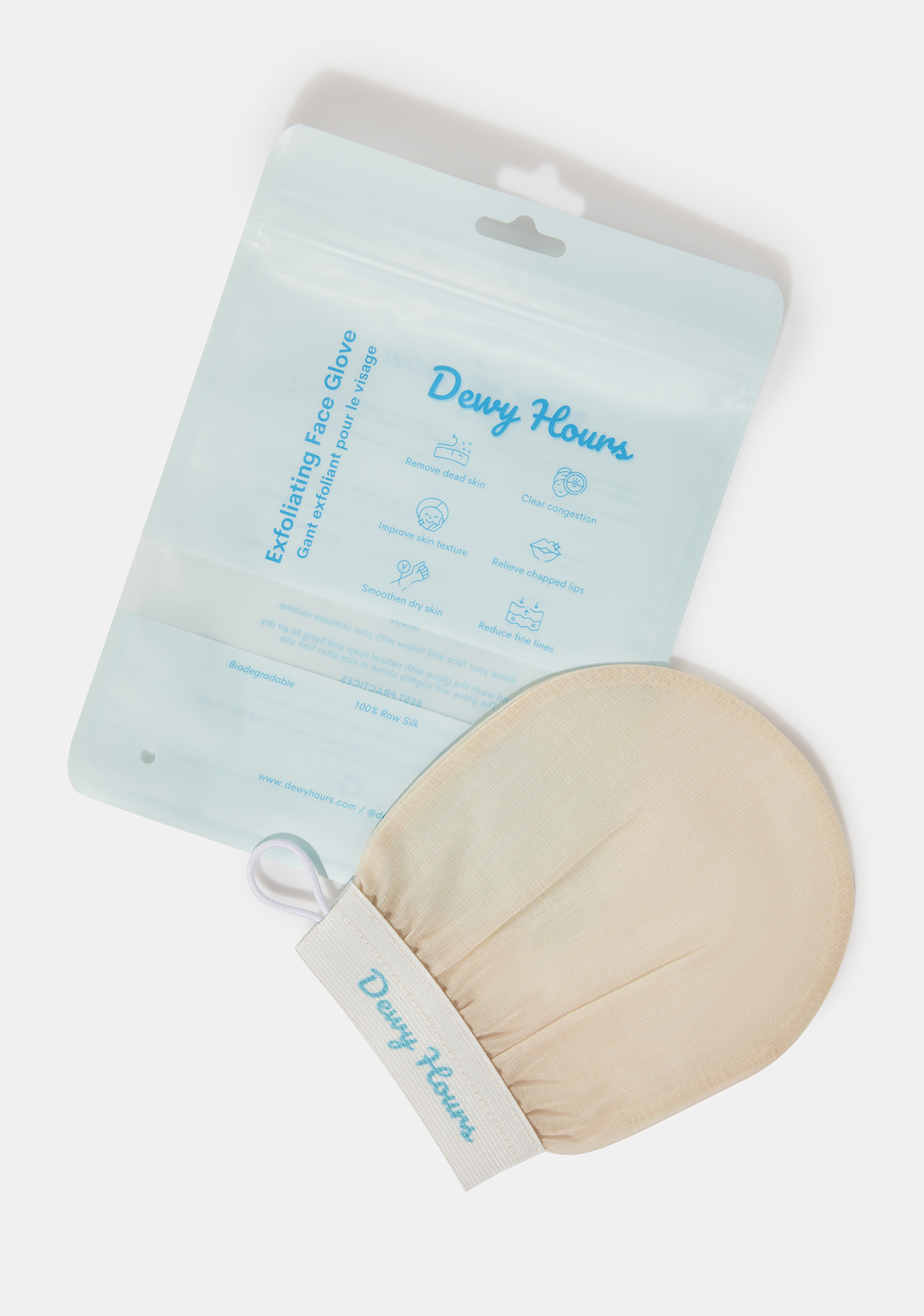 Dewy Hours Exfoliating Face Glove Off White Dolls Kill