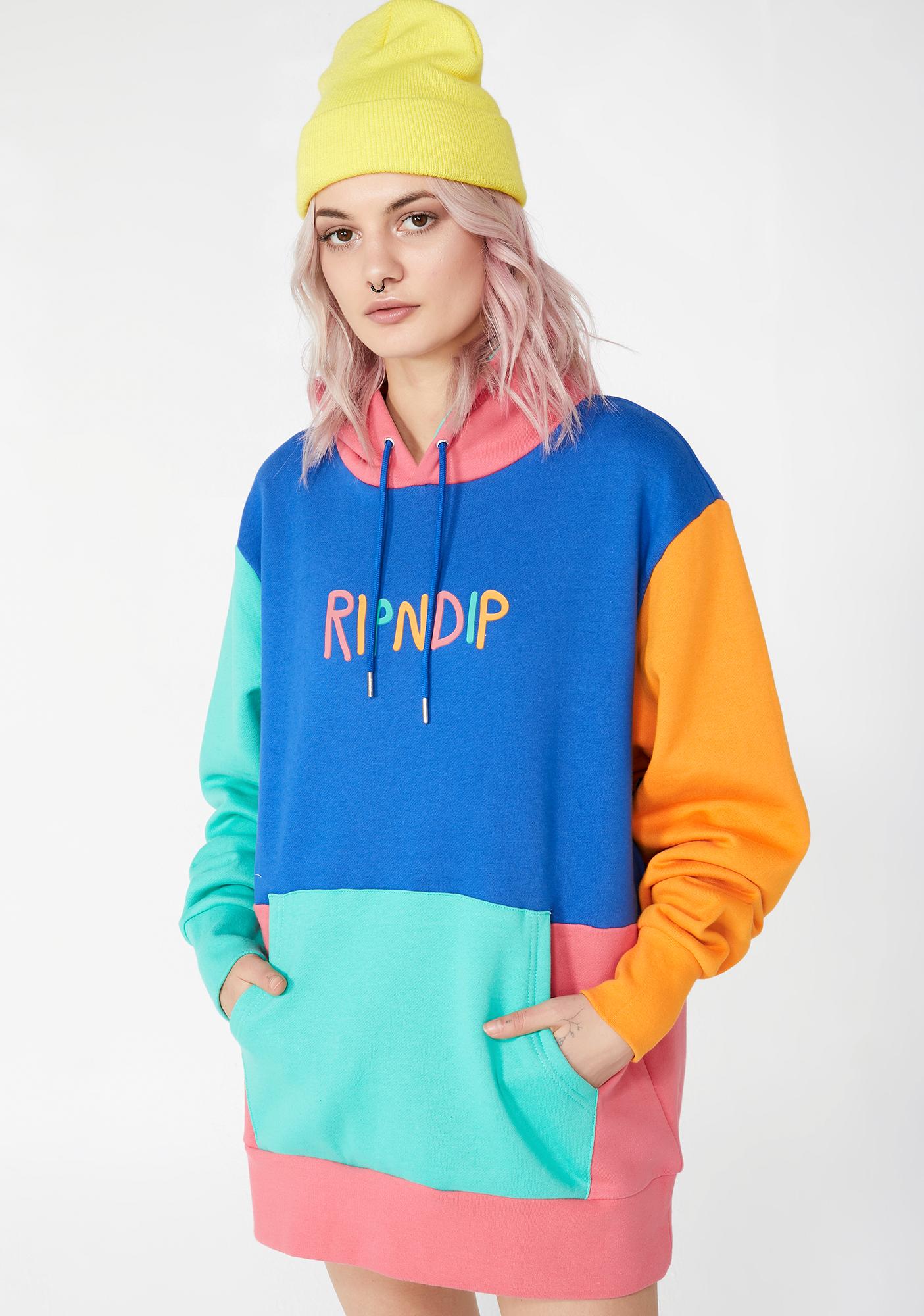 ripndip multi color hoodie