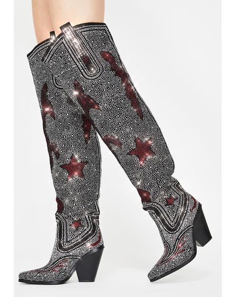 silver sequin booties