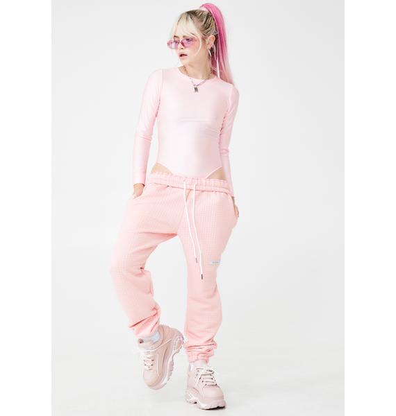 My Mum Made It Pink Quilted Sweatpants | Dolls Kill
