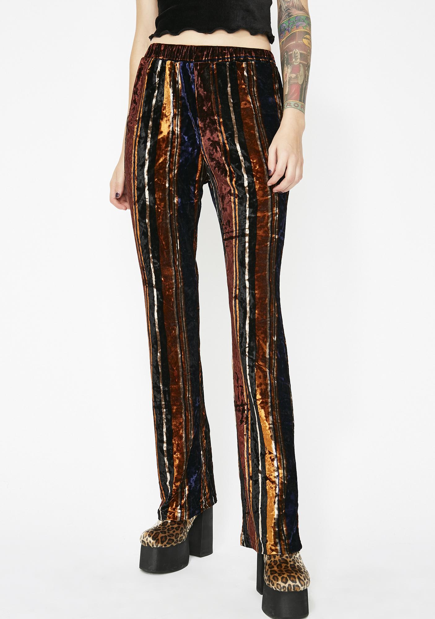 crushed velvet pants