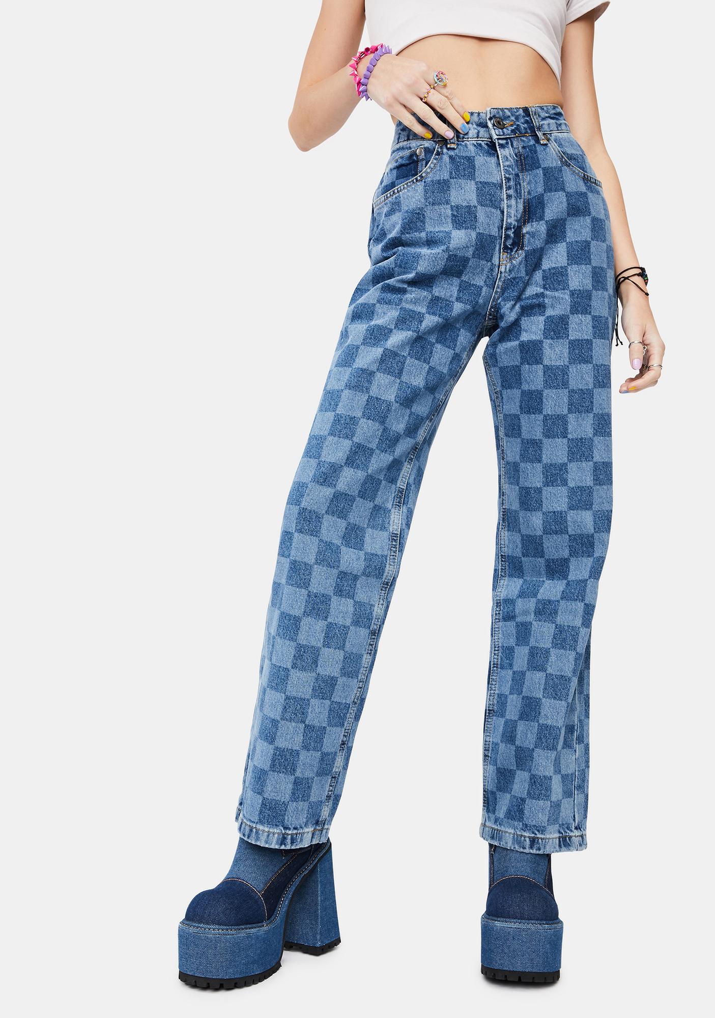 wrap over dad jeans