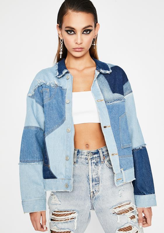 patchwork denim jacket