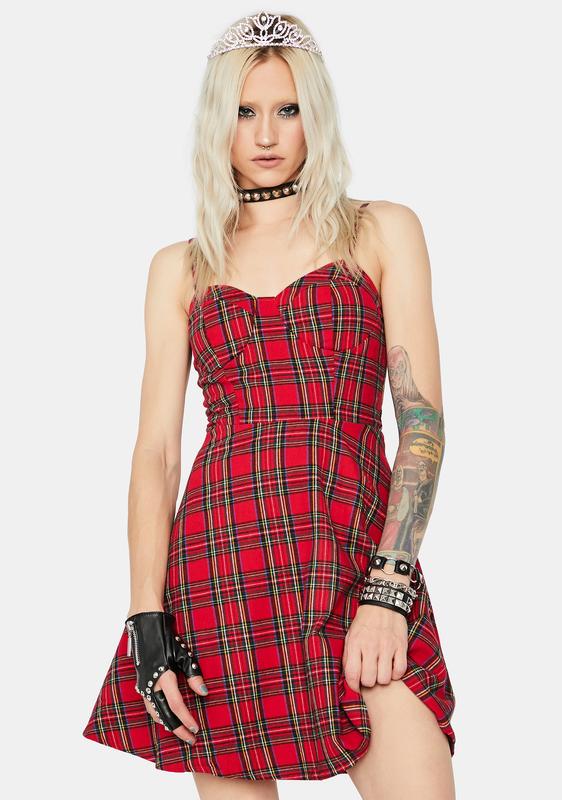 bad rebel plaid dress