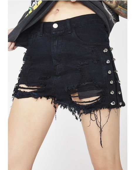 Tripp NYC Dip and Die Flannel Shorts | Dolls Kill