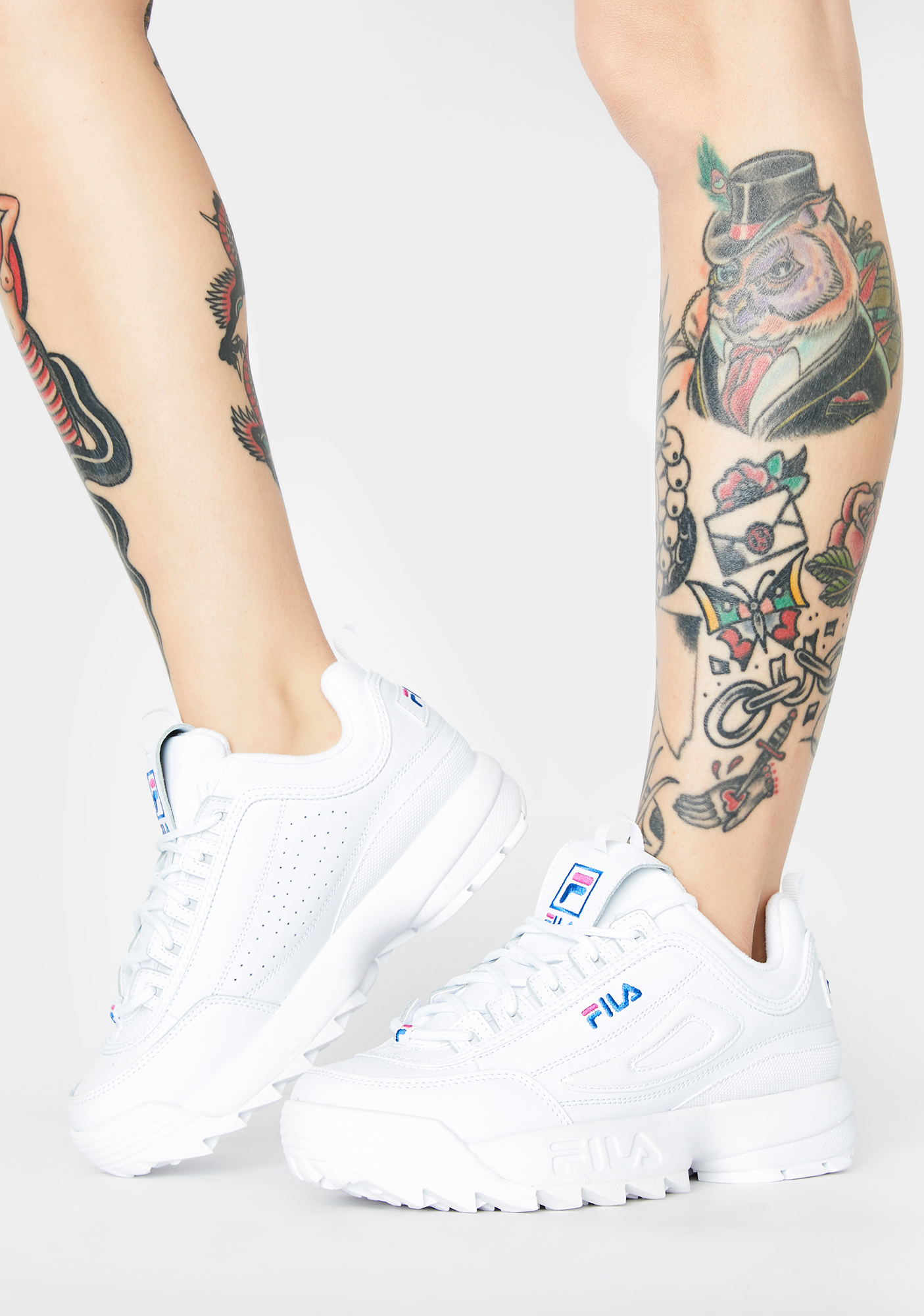 light blue fila disruptor