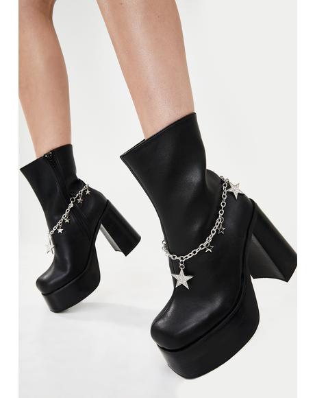 lamoda black chunky platform chelsea boots