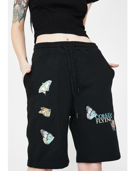 graphic sweat shorts womens