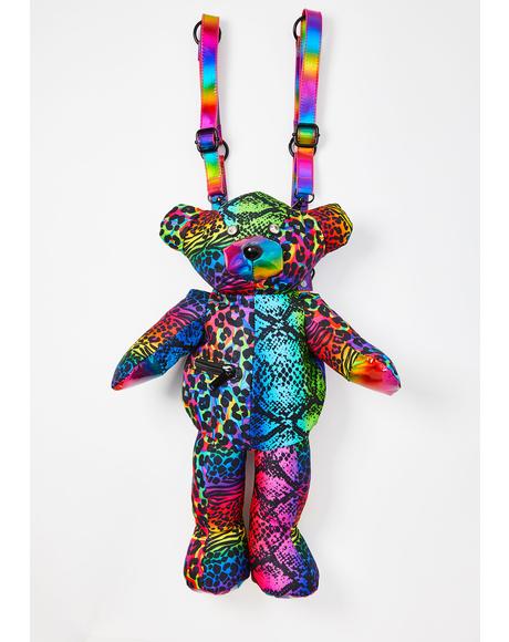 vintage teddy bear backpack