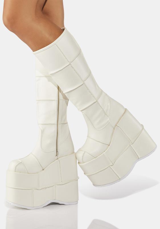 demonia stack platform boots