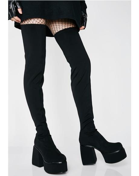 clear thigh high boots yeezy