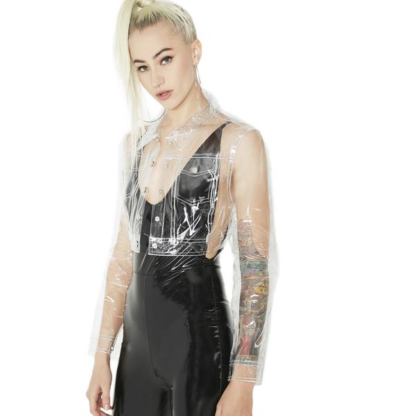 Clear Plastic Cropped jacket | Dolls Kill