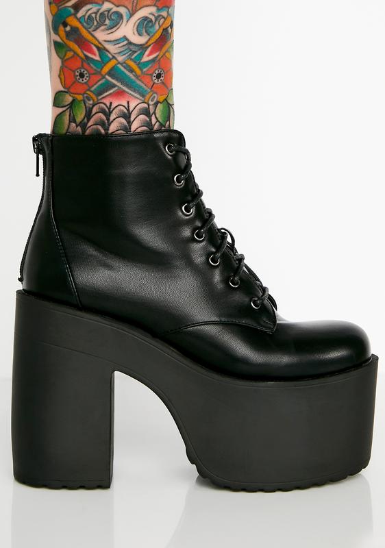 tough attitude platform booties