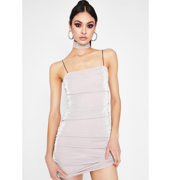 rhythm ruched glitter mini