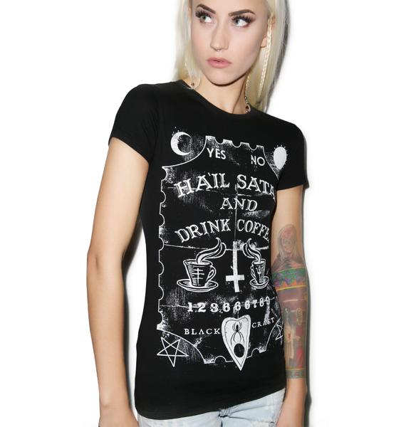 drink coffee hail satan shirt