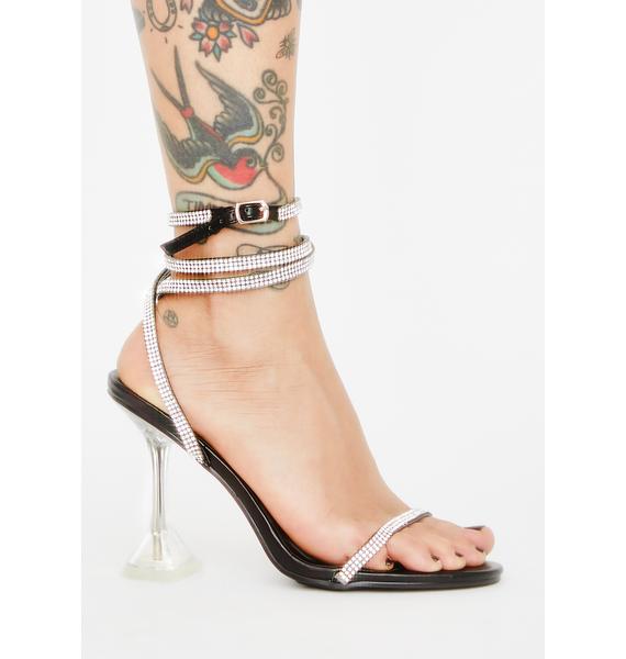 clear triangle heels