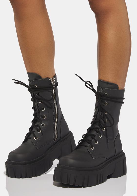 floral print combat boots