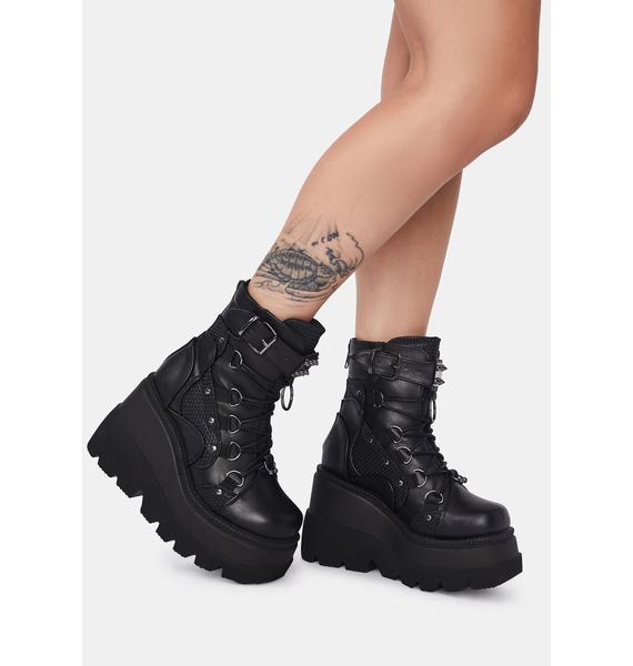 demonia combat technopagan platform boots